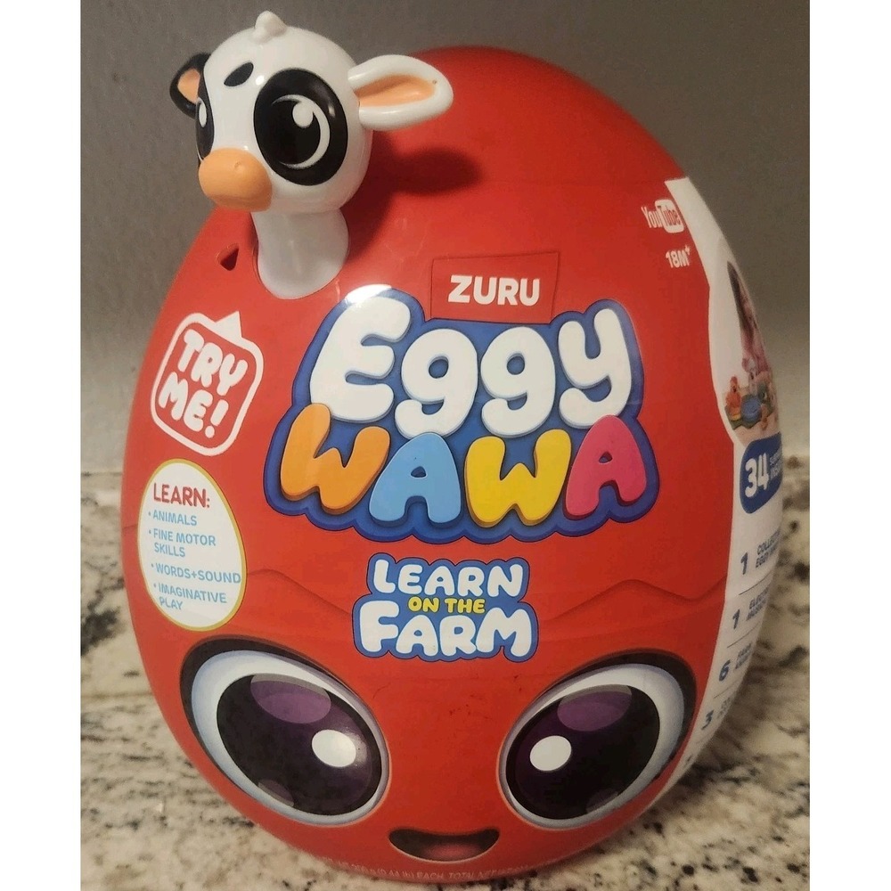 Eggy Wawa Learn on The Farm by ZURU Pre-K Interactive Baby and Toddler Learni...